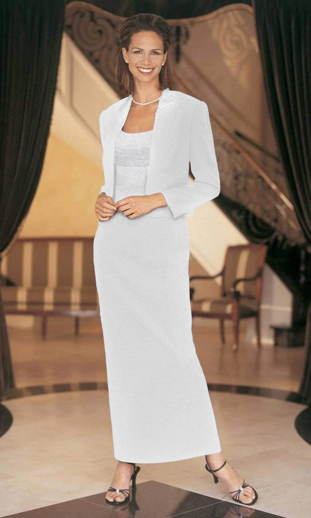 Alexander by Daymor 706121 Beaded Sheath Dress with Bolero Jacket