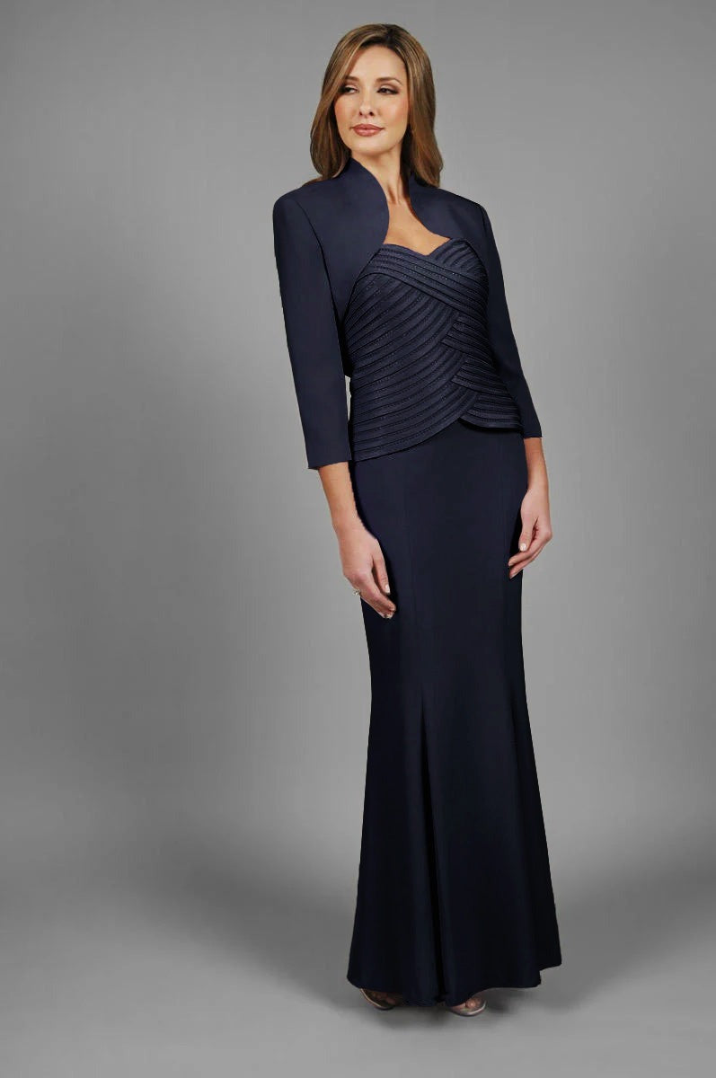 Alexander by Daymor 707003 Strapless Sweetheart Trumpet Gown with Bolero