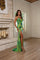 Prom Dresses Formal Long Beaded Print Prom Dress Lime