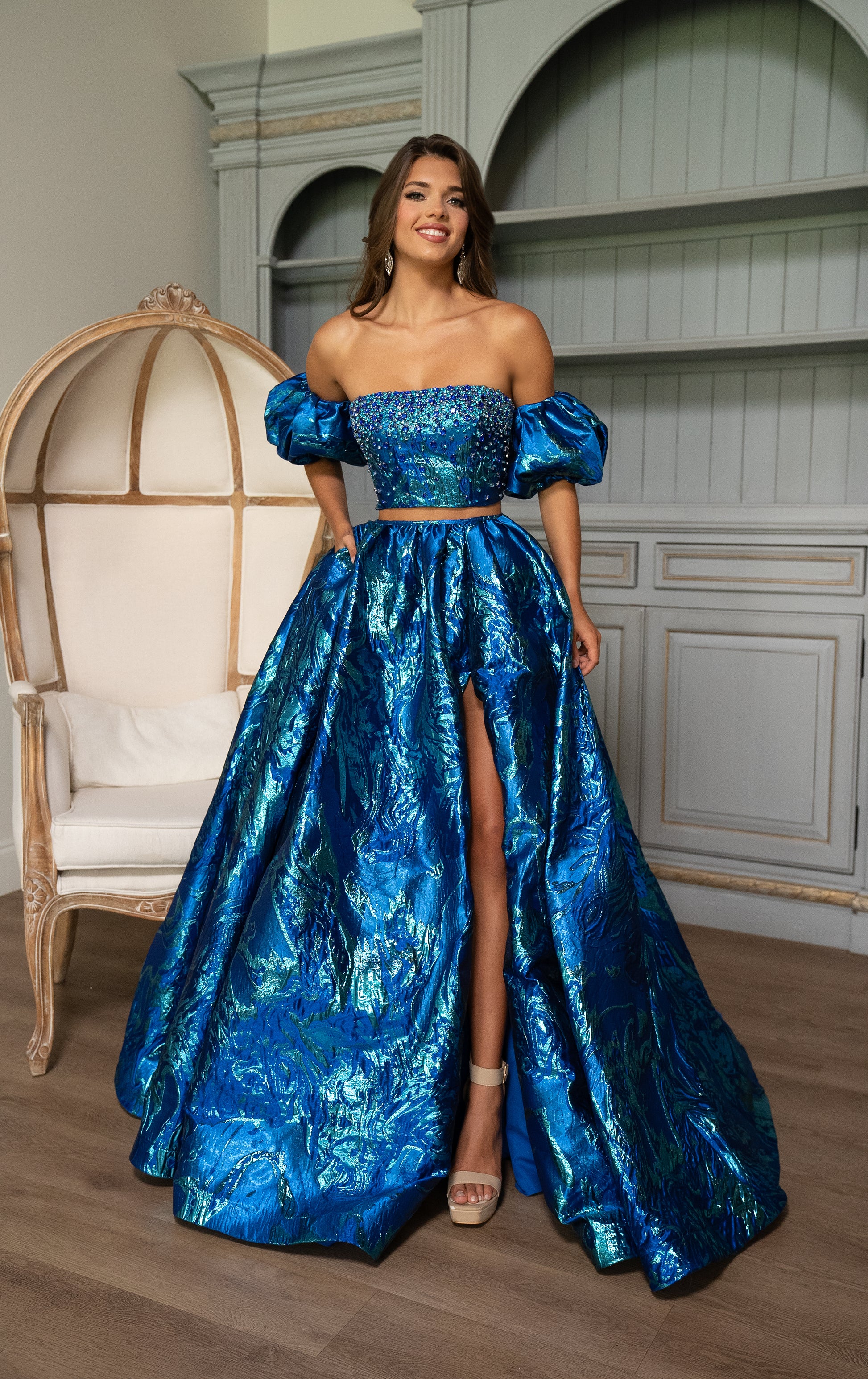 Rachel Allan 70707 Prom Two Piece A Line Long Formal Dress