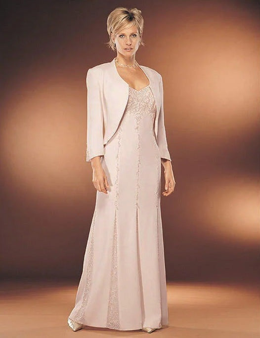 Alexander by Daymor 707132 Long Sheath Dress with Bolero Jacket