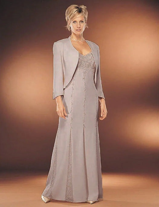 Alexander by Daymor 707132 Long Sheath Dress with Bolero Jacket