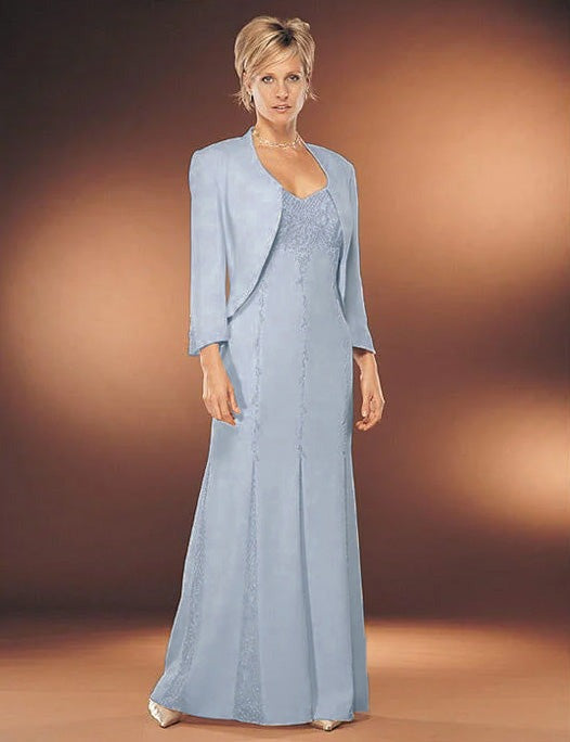 Alexander by Daymor 707132 Long Sheath Dress with Bolero Jacket
