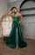 Prom Dresses Long Metallic A Line Formal Prom Dress Emerald