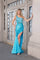 Prom Dresses Long Formal Fitted Slit Sequin Prom Dress Turquoise Multi
