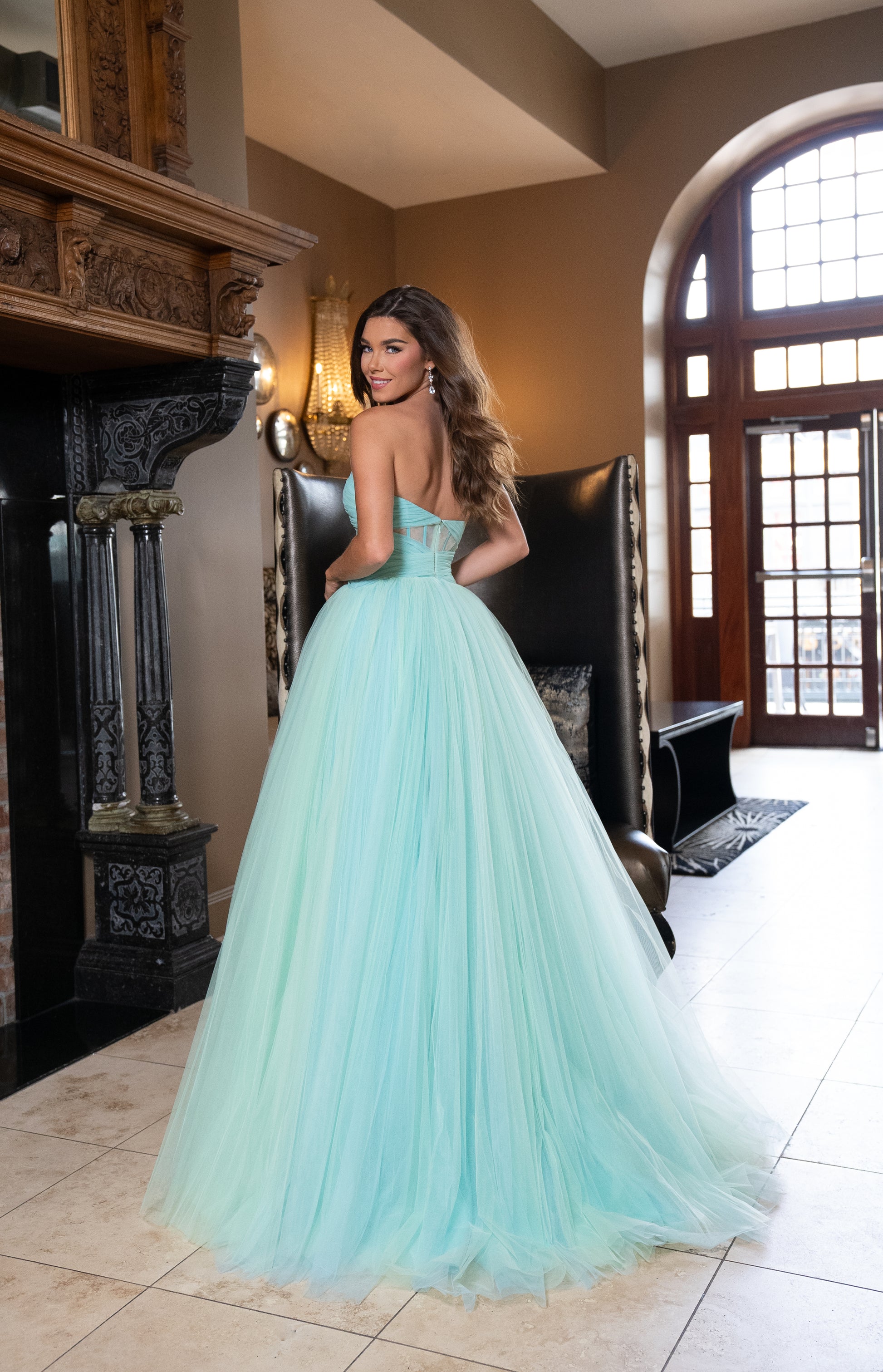 Rachel Allan 70761 Long Ball Gown Formal Pleated Prom Dress