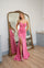 Prom Dresses Long Formal Evening Gown Beaded Slit Prom Dress Candy Pink 