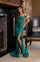 Prom Dresses Long Formal 3D Floral Prom Dress Emerald 