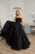 Prom Dresses Long Formal Ruched Layer Prom Dress  Black