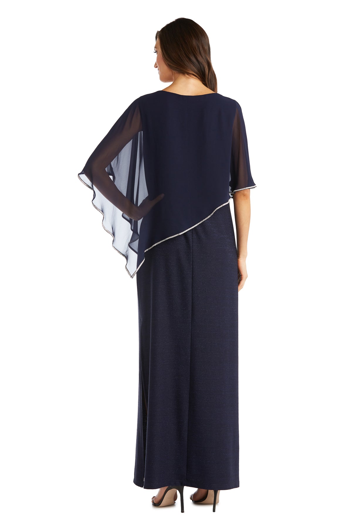 Jewel Floor-Length Chiffon Formal Sheath R&M Richards 7076P