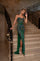 Prom Dresses Fitted Long Formal Beaded Corset Slit Prom Dress Emerald Multi