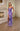 Prom Dresses Long Slit Fitted Beaded V Neck Formal Prom Dress Lilac Multi