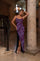 Prom Dresses Long Formal Evening Gown Fitted Slit Prom Dress Black Multi