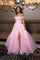 Prom Dresses A Line Long Formal 3D Floral Prom Dress Pink