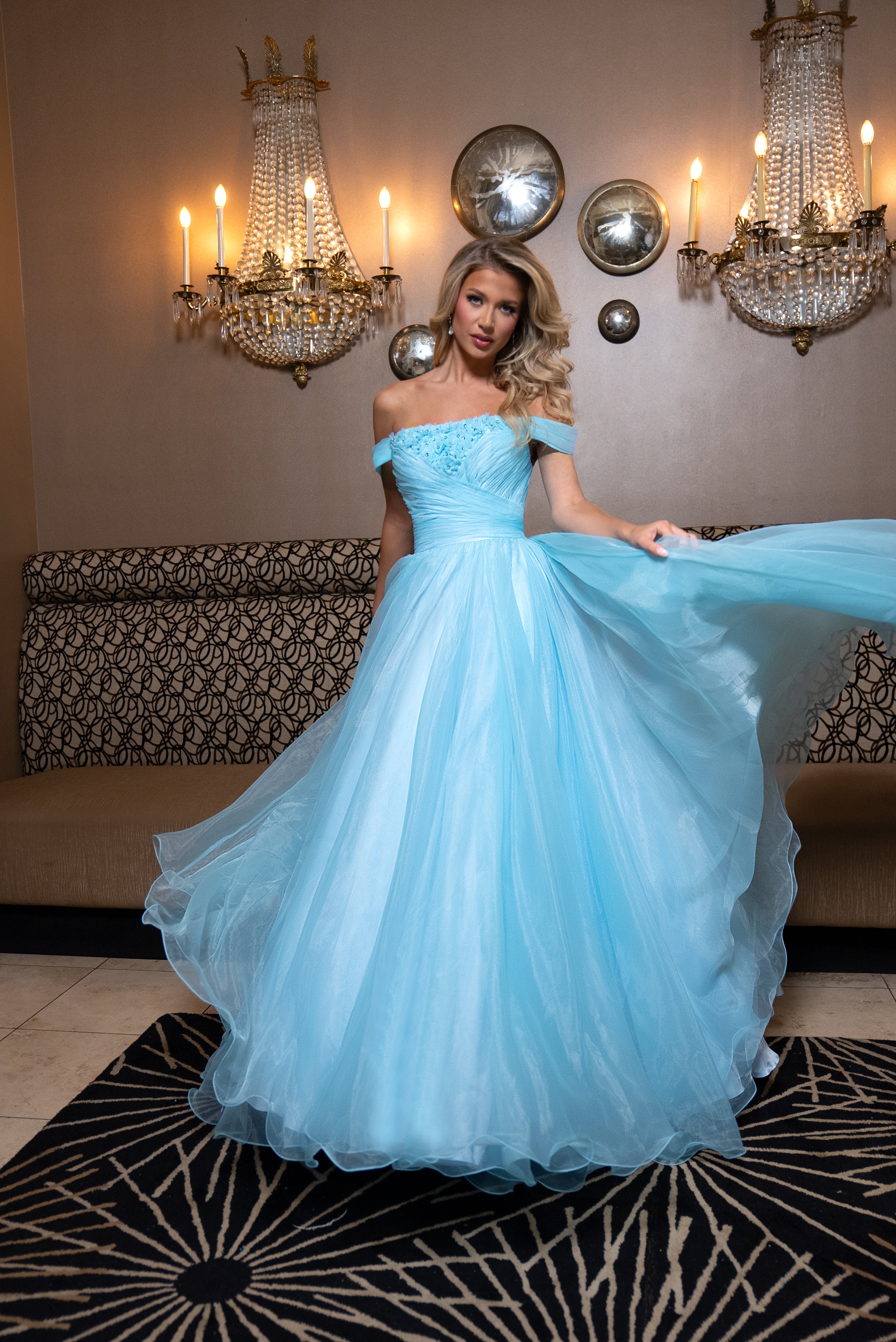 Rachel Allan 70865 A Line Long Formal 3D Floral Prom Dress – The Dress Outlet Rachel Allan 70865 A Line Long Formal 3D Floral Prom Dress – The Dress Outlet