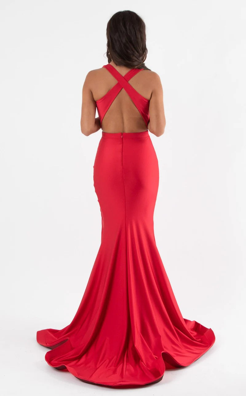 Jessica Angel 708 Fitted Long Formal Tiered Prom Dress