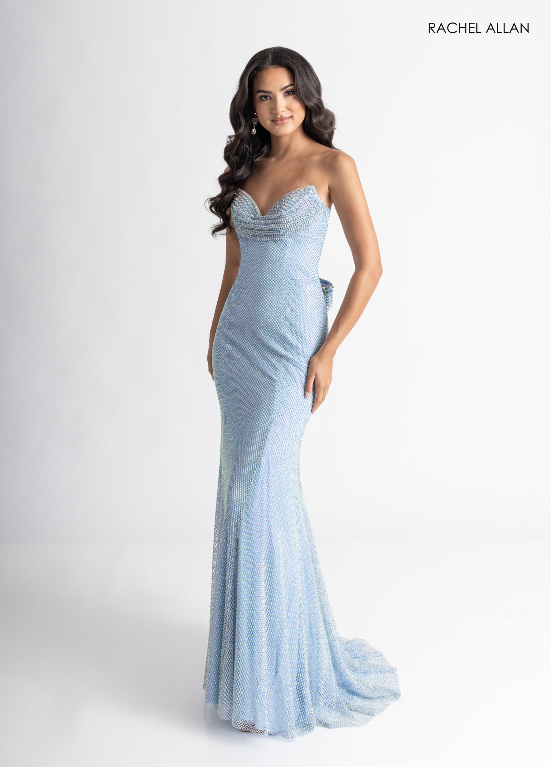 Prom Dresses Long Formal Prom Beaded Dress Light Blue