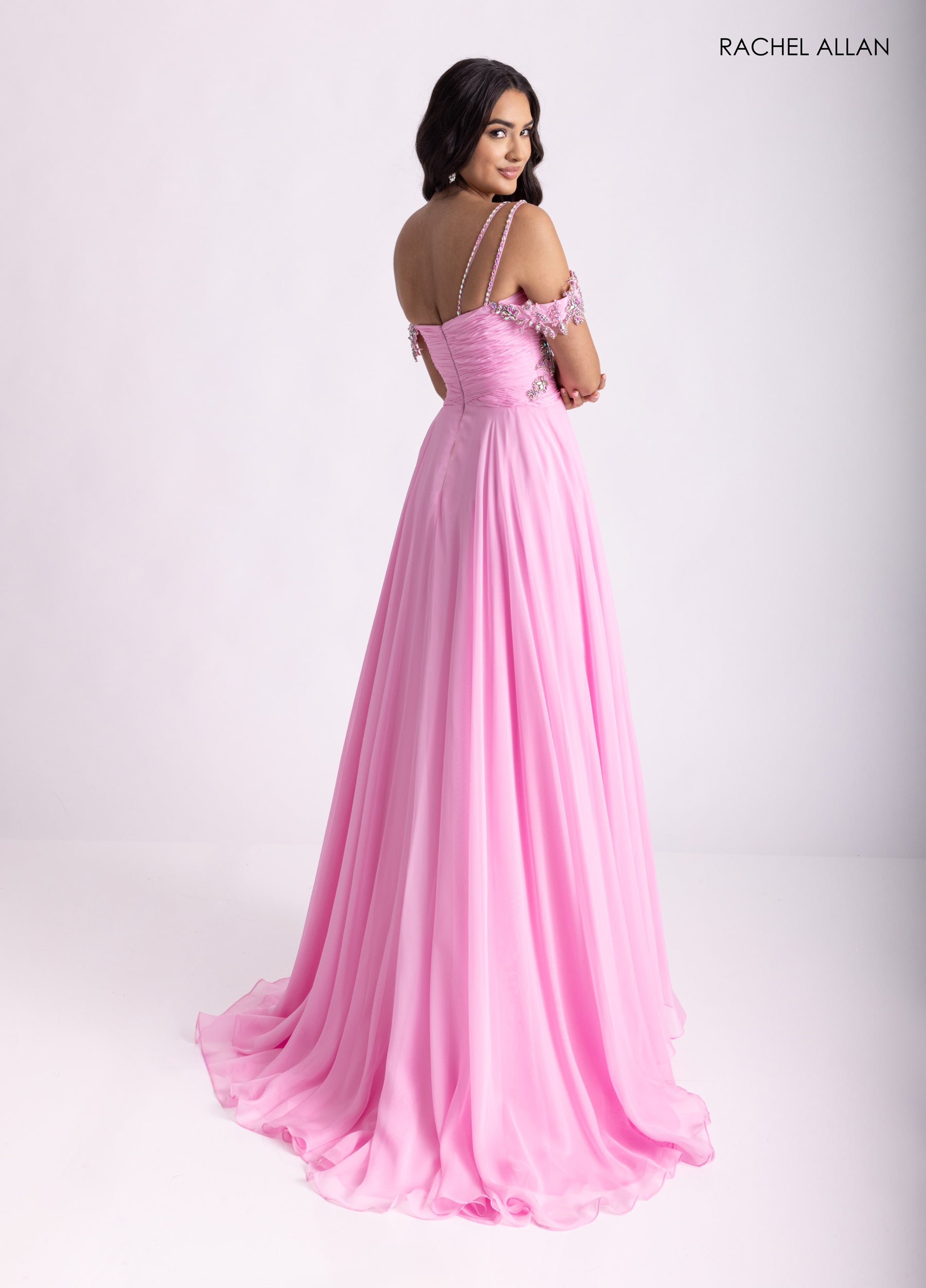 Prom Dresses Long A Line  Prom Beaded Slit Dress Pink