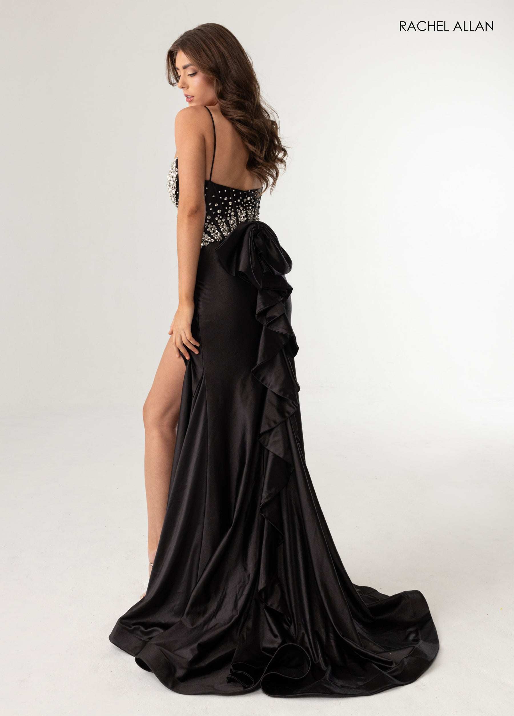 Prom Dresses Beaded Long Evening Prom Dress Black