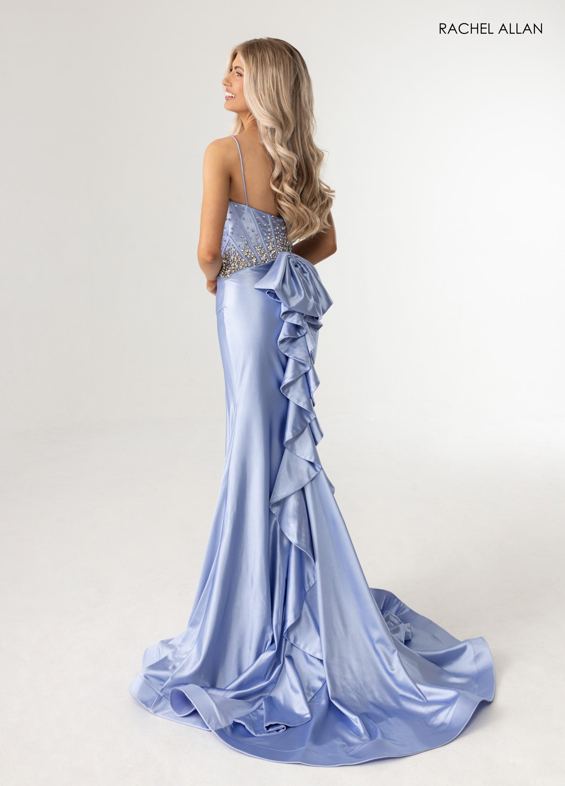Prom Dresses Beaded Long Evening Prom Dress Cloud Blue