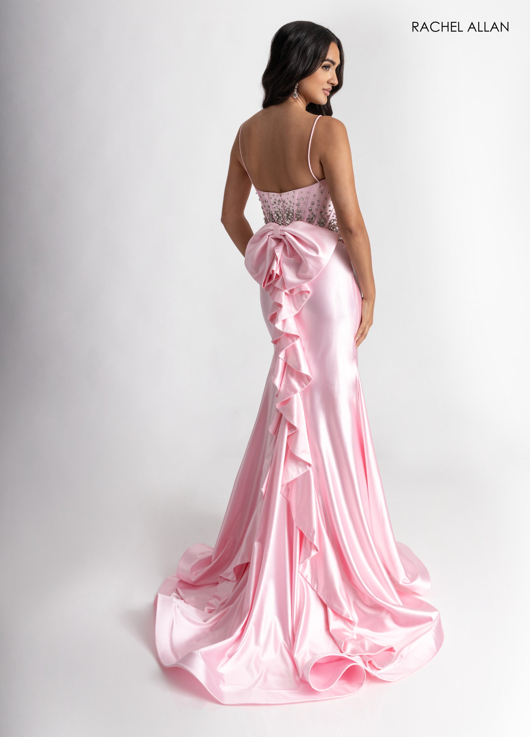 Prom Dresses Beaded Long Evening Prom Dress Pink