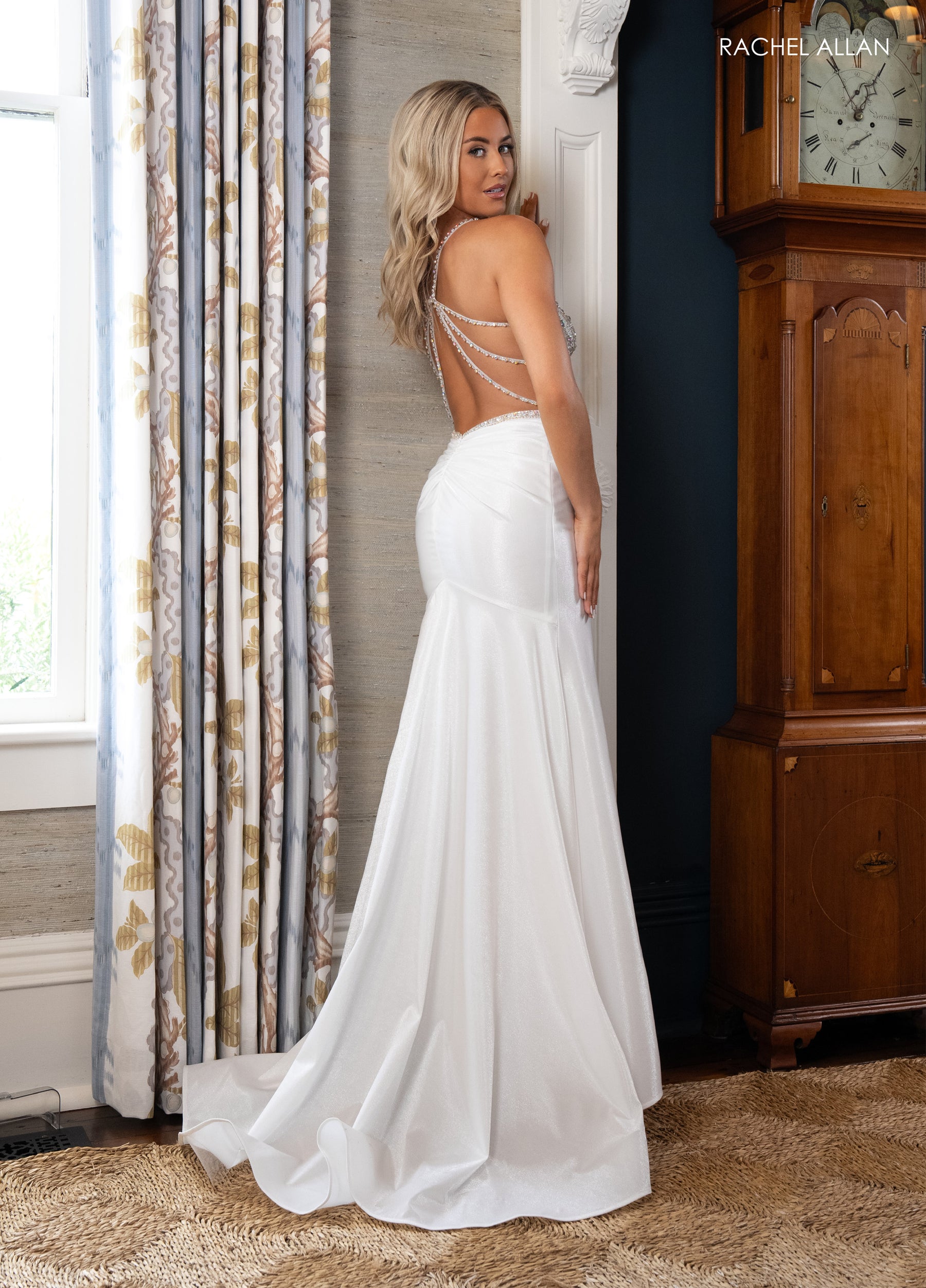Rachel Allan 70983 Beaded Slit Long Formal Slit Prom Dress – The