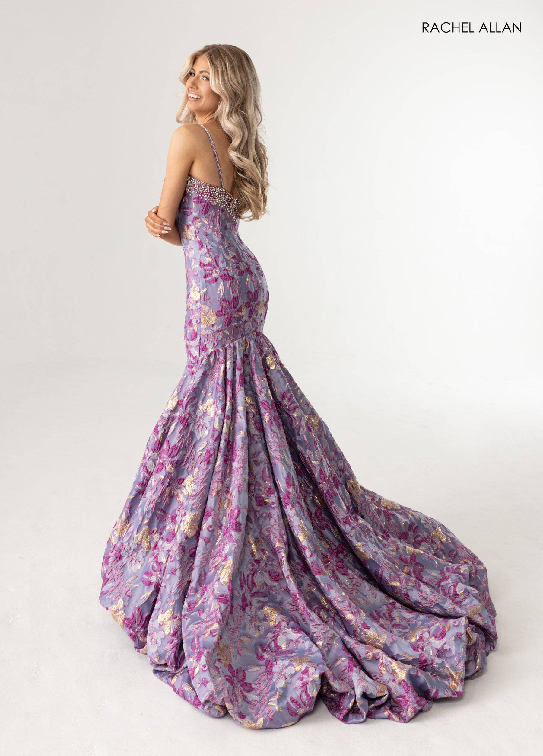 Formal Dresses Beaded Long Formal Prom Mermaid Dress Periwinkle