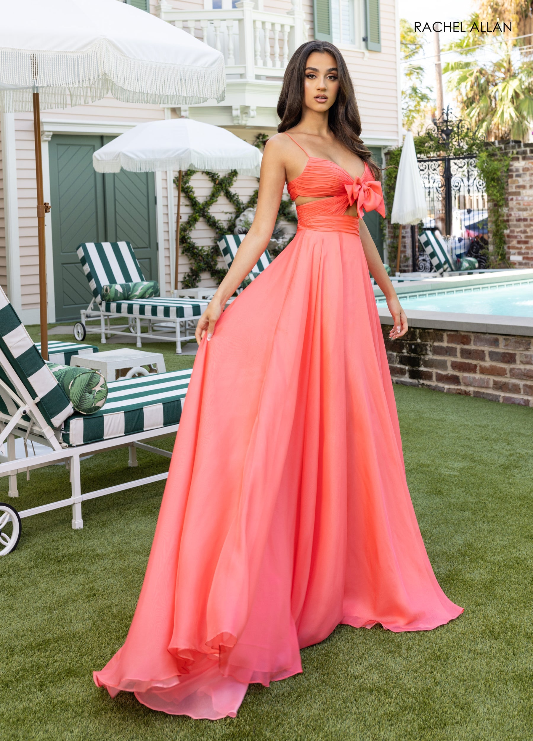 Prom Dresses Long Formal A Line Prom Dress Coral