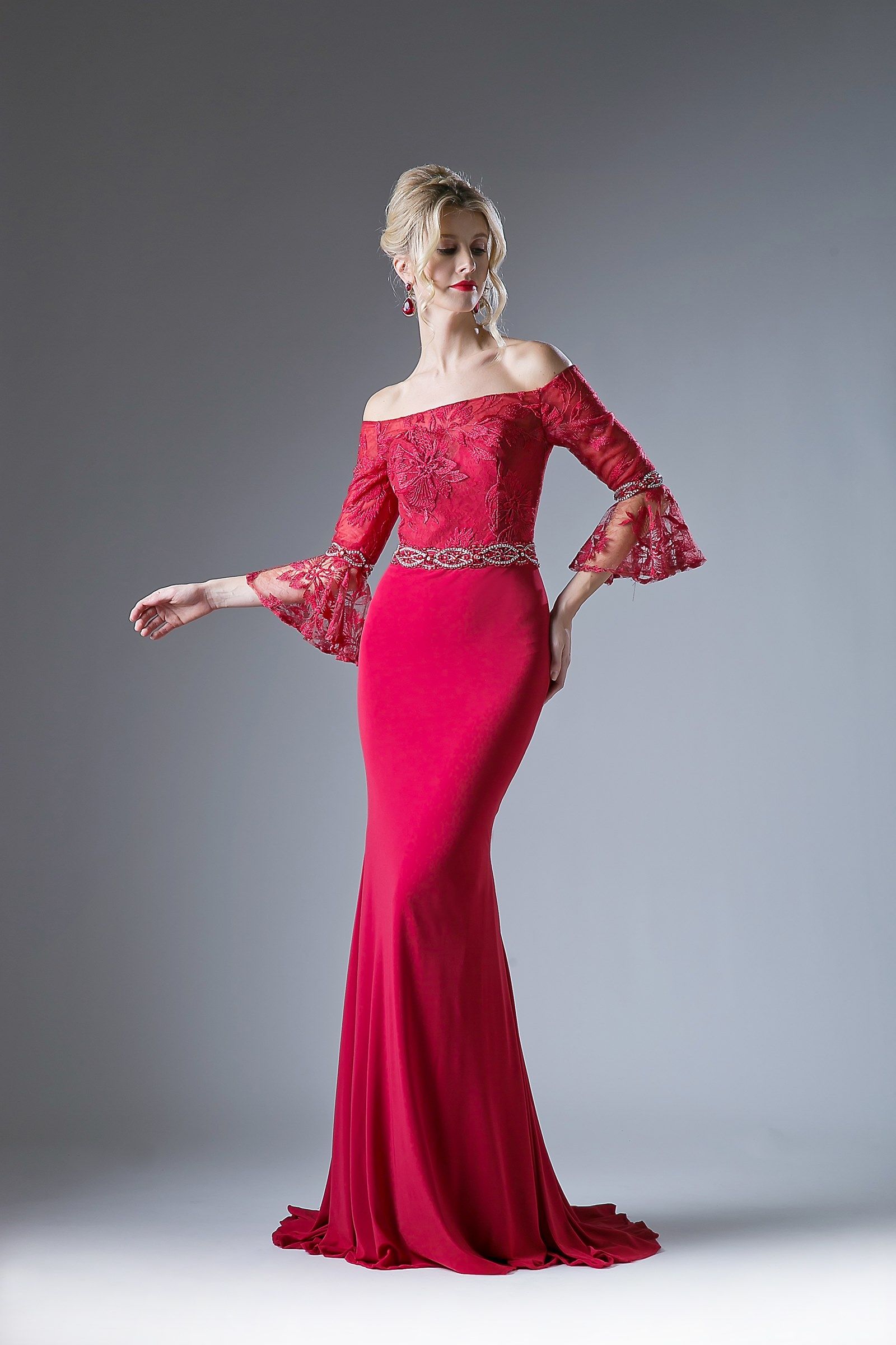 Prom Dresses Formal Long Fitted Mermaid Prom Dress Burgundy