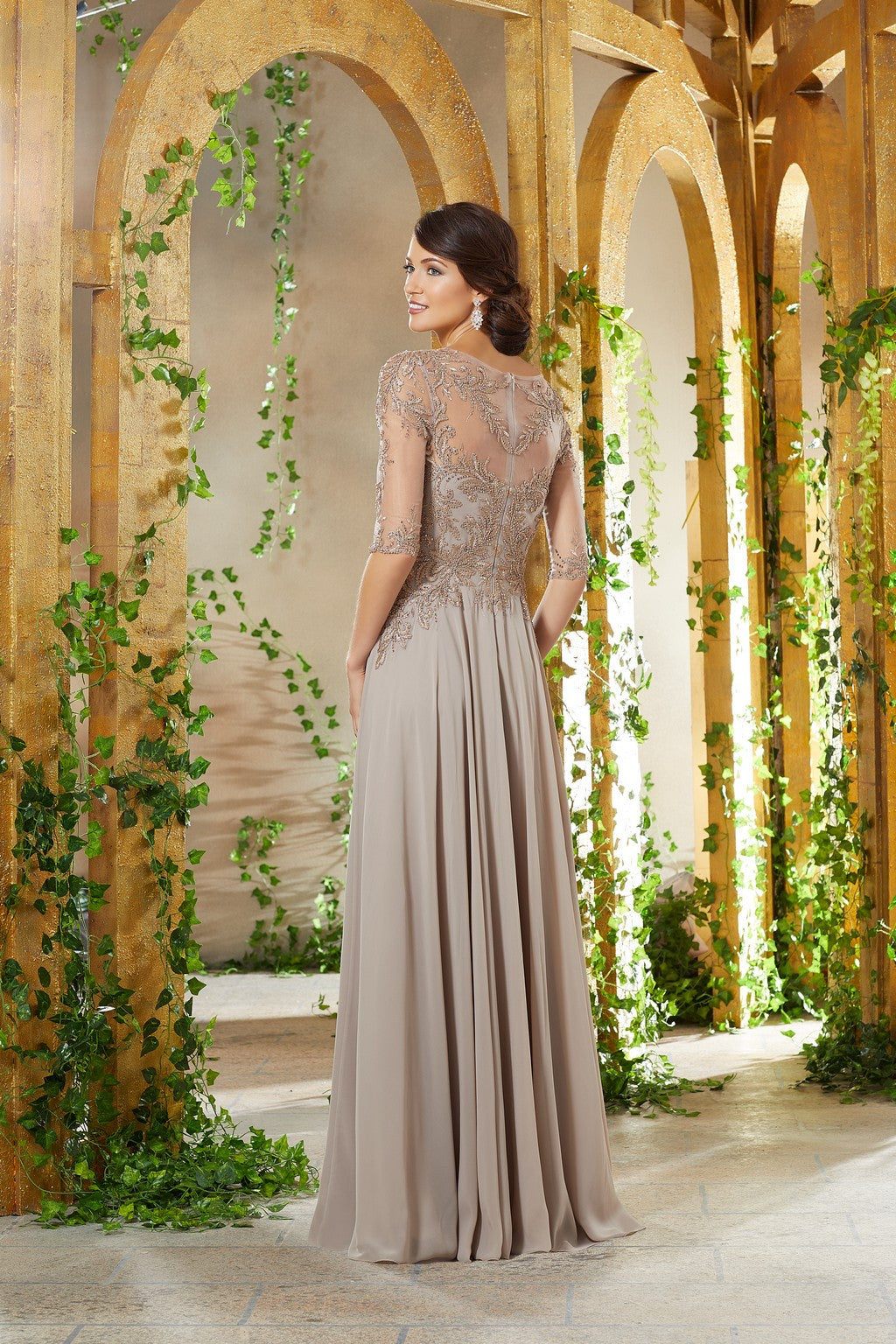MGNY Madeline Gardner New York 71908 Long Mother of the Bride Formal Dress