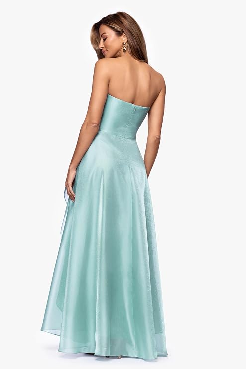 Off-the-Shoulder Ruffle Long Dress Xscape 6854XA