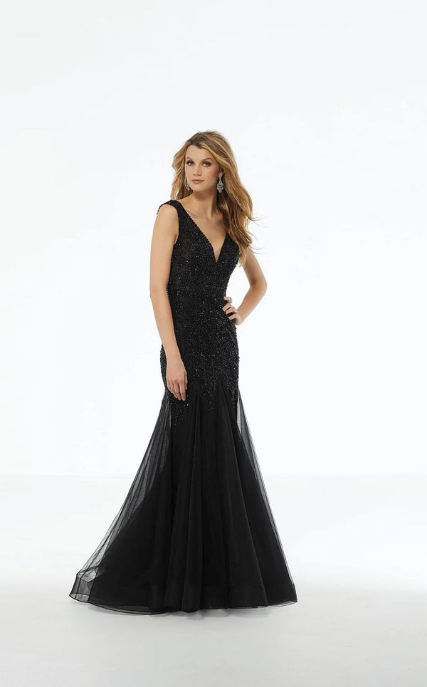 MGNY Madeline Gardner New York 72103 Beaded Long Formal Evening Dress