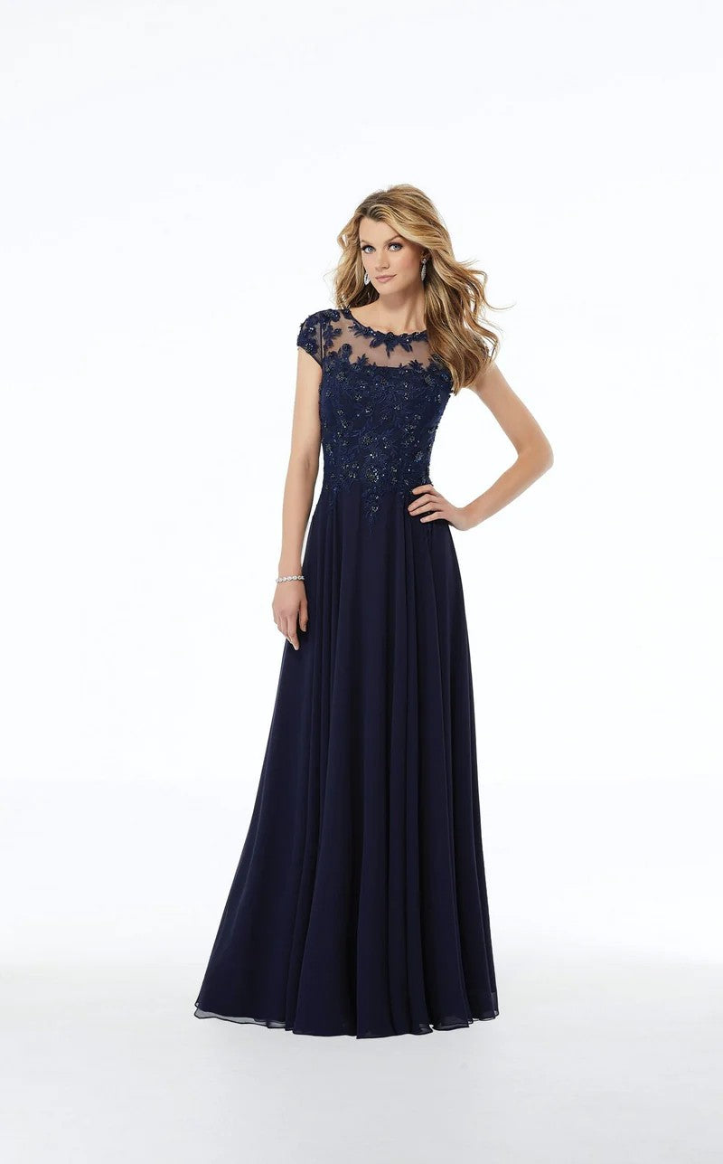 MGNY Madeline Gardner New York 72112 Beaded Long Formal Evening Dress