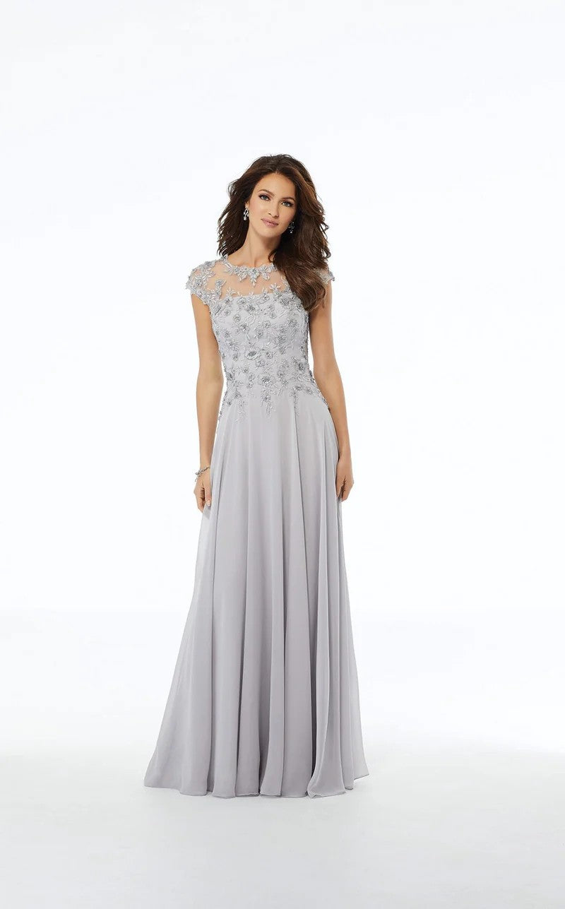 MGNY Madeline Gardner New York 72112 Beaded Long Formal Evening Dress