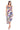 Cocktail Dresses High Low Cocktail Printed Dress Blue/Multi
