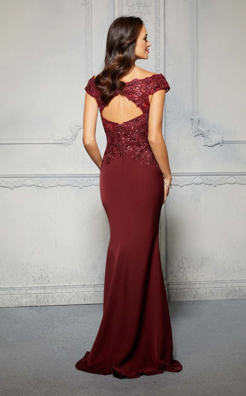 MGNY Madeline Gardner New York 72425 Sequin Long Formal Evening Lace Dress
