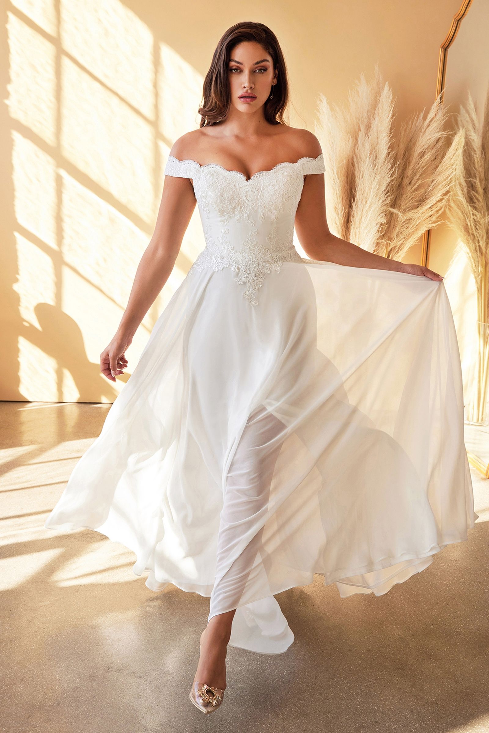 Wedding Dresses Bridal Gown Long Lace Wedding Dress Off White