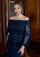 MGNY Madeline Gardner New York  72734 Long Sequin Lace Formal Dress