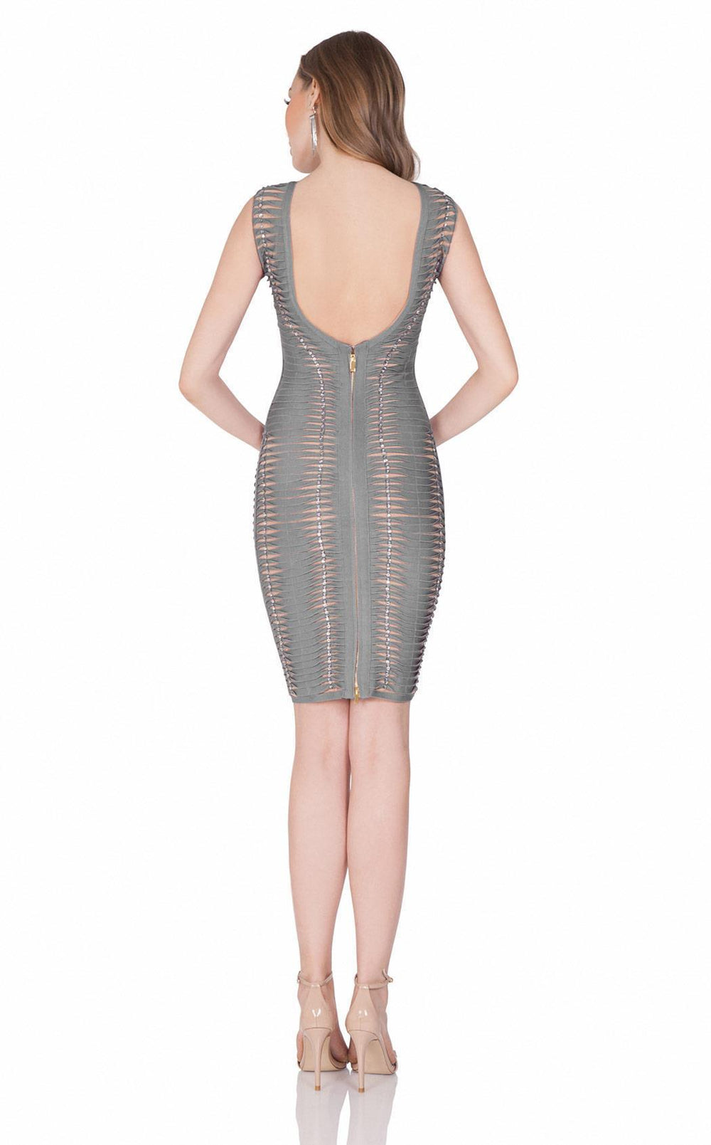 Cocktail Dresses Short Homecoming Fitted Cocktail Dress Silver