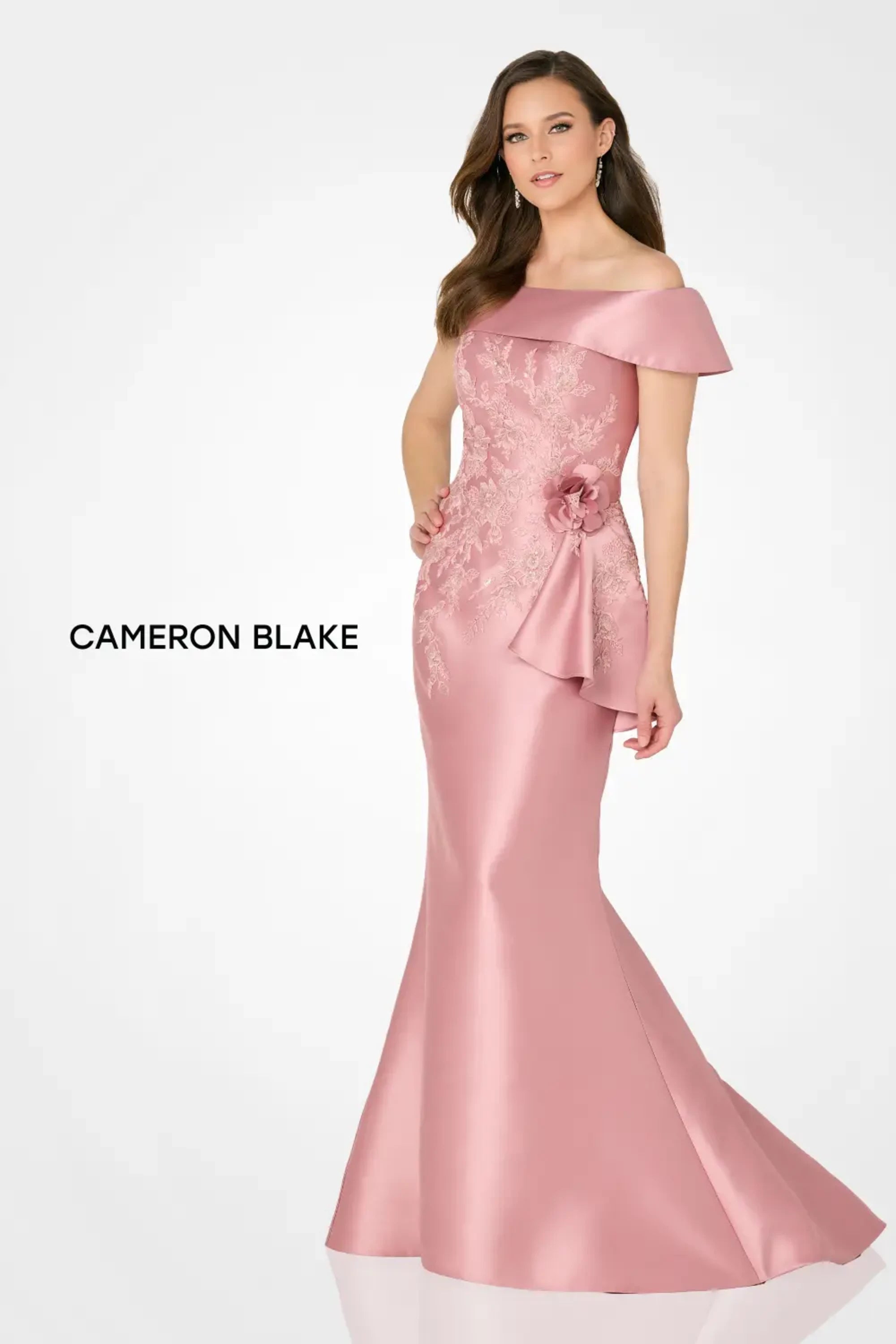 Formal Dresses Formal Long Floral Lace Applique Evening Dress Rose Quartz