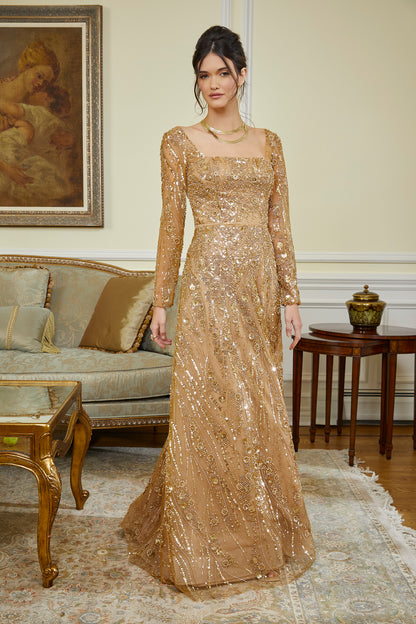 Mother of the Bride Dresses Long Formal Dress Gold