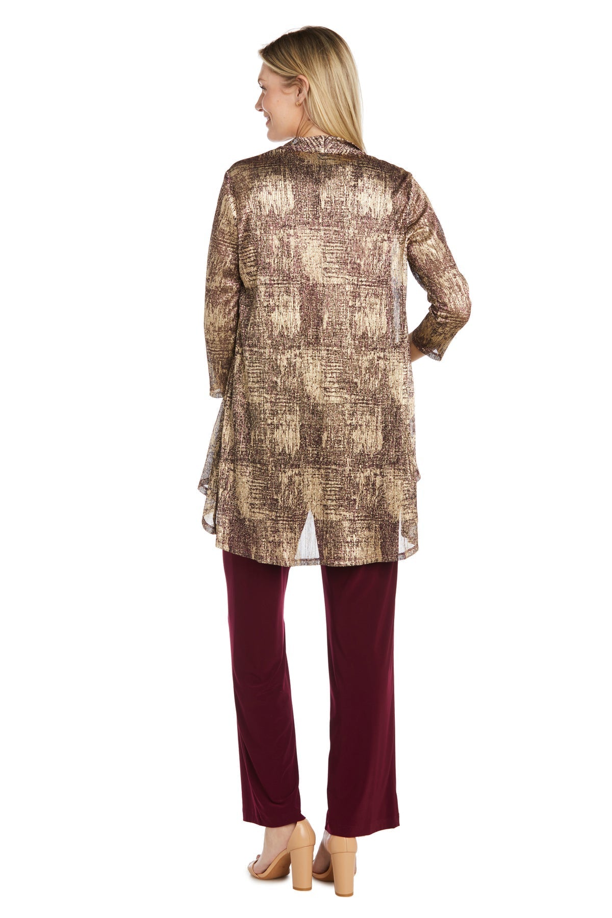 Pant Suit Long Formal Print Petite Pant Suit Burgundy