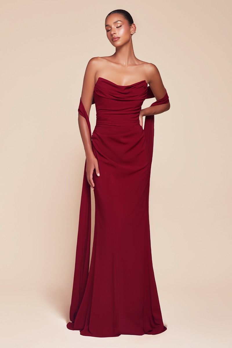 LaDivine 7433 Fitted Long Formal Prom Dress