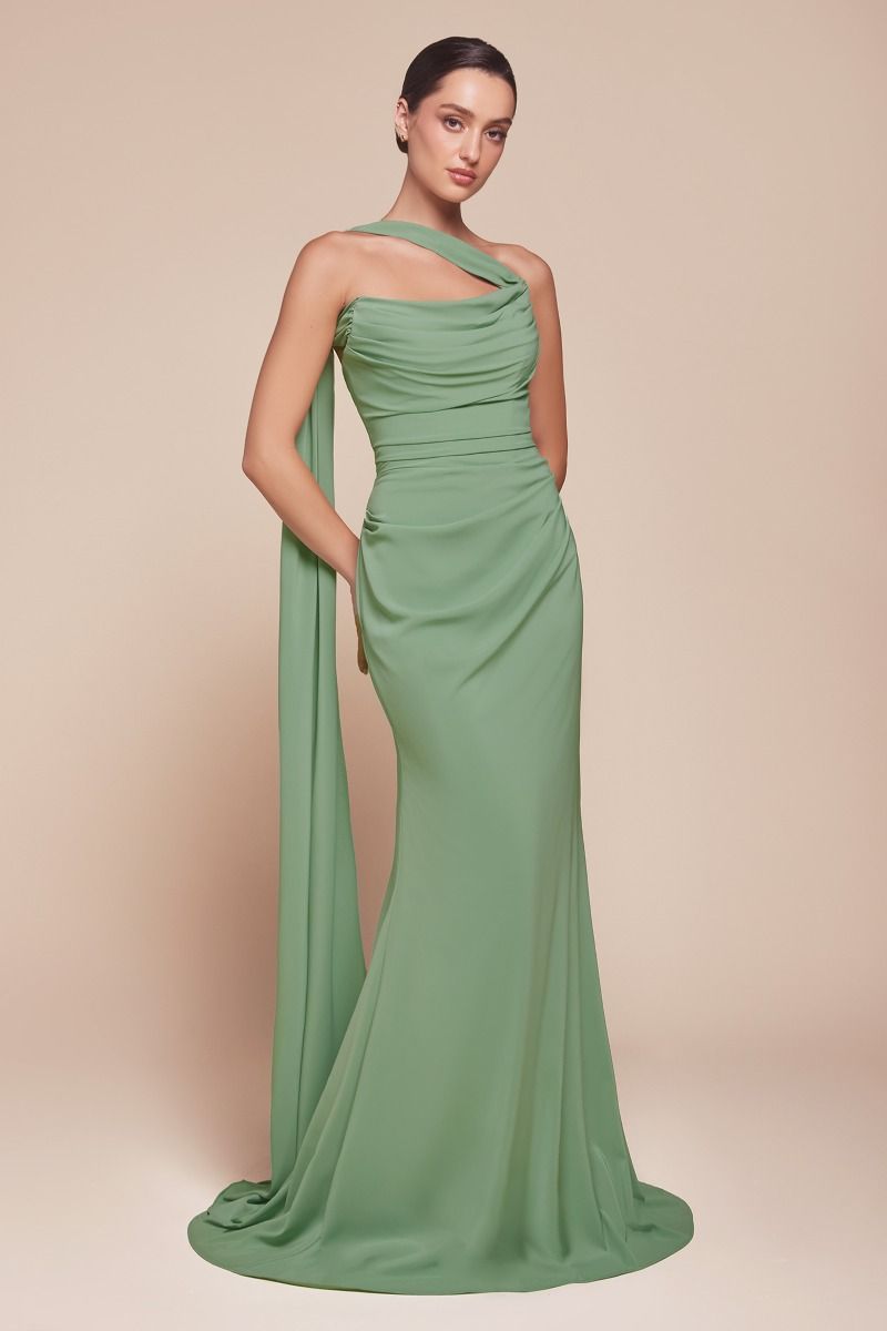 LaDivine 7433 Fitted Long Formal Prom Dress