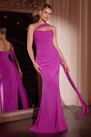 LaDivine 7433 Fitted Long Formal Prom Dress