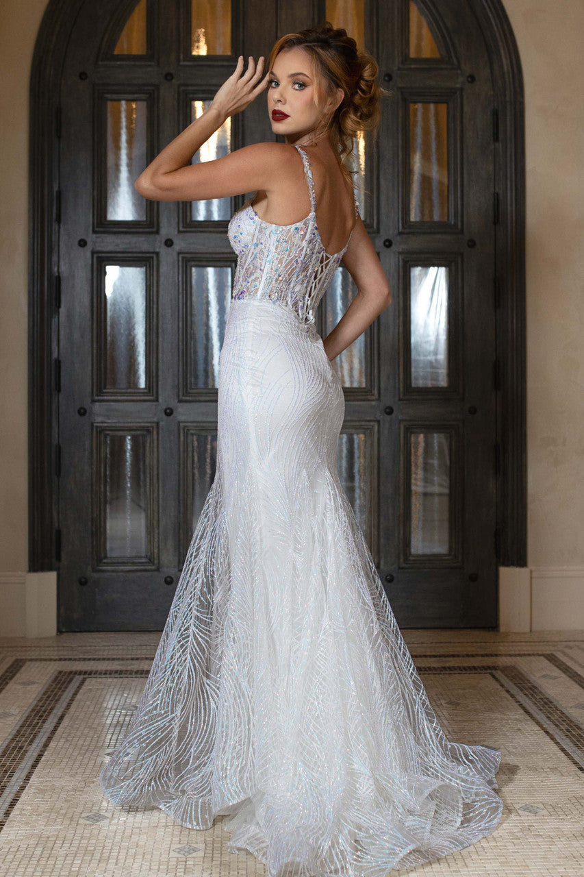 Wedding Dresses Long Bridal Mermaid Corset Wedding Dress Lenovia 8430 White