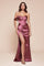 Prom Dresses Long Fitted Formal Pleated Prom Dress Mauve Rose