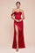 Prom Dresses Long Fitted Formal Pleated Prom Dress Red