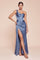 Prom Dresses Long Fitted Formal Pleated Prom Dress Smoky Blue
