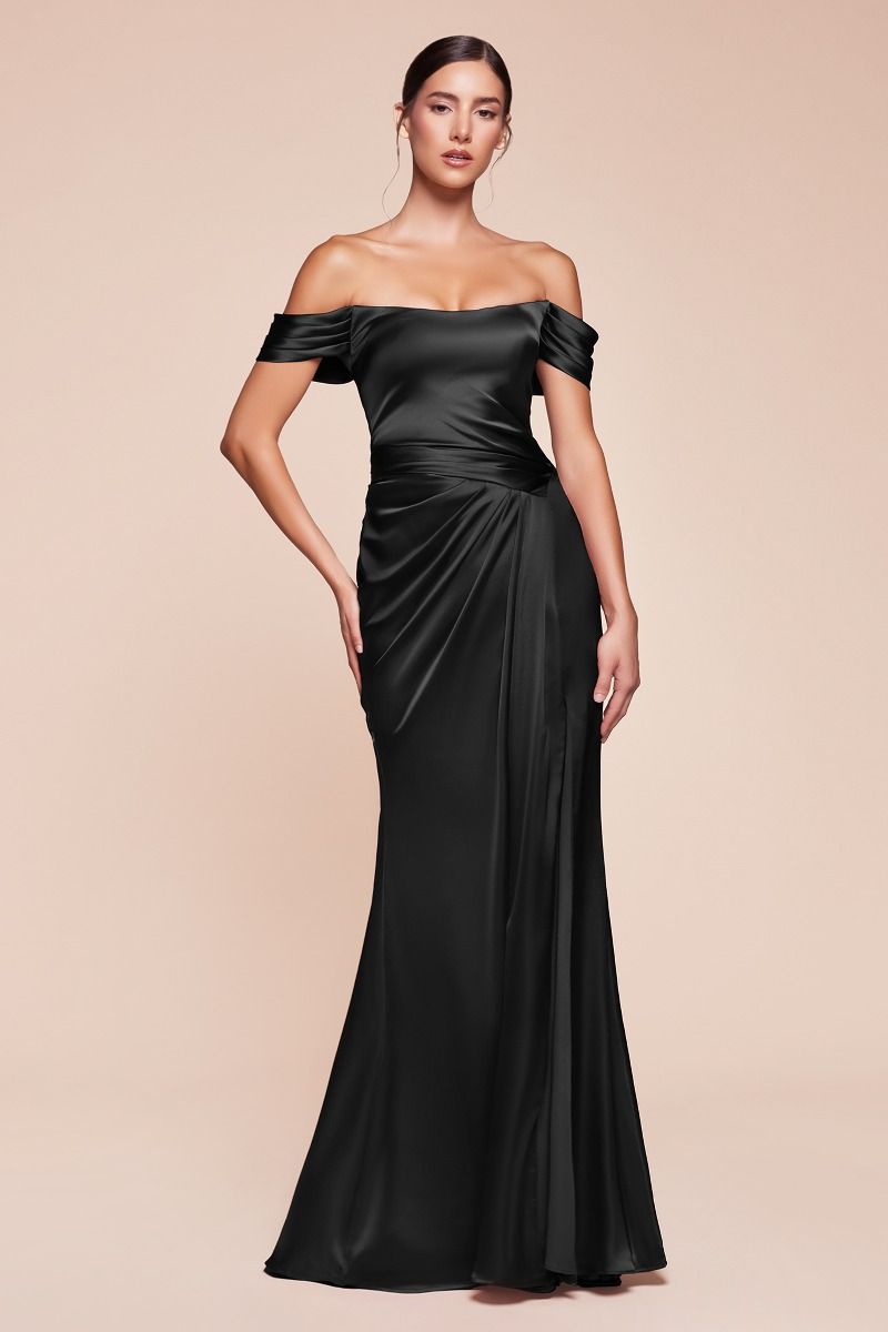 LaDivine 7452 Long Formal Evening Prom Slit Dress